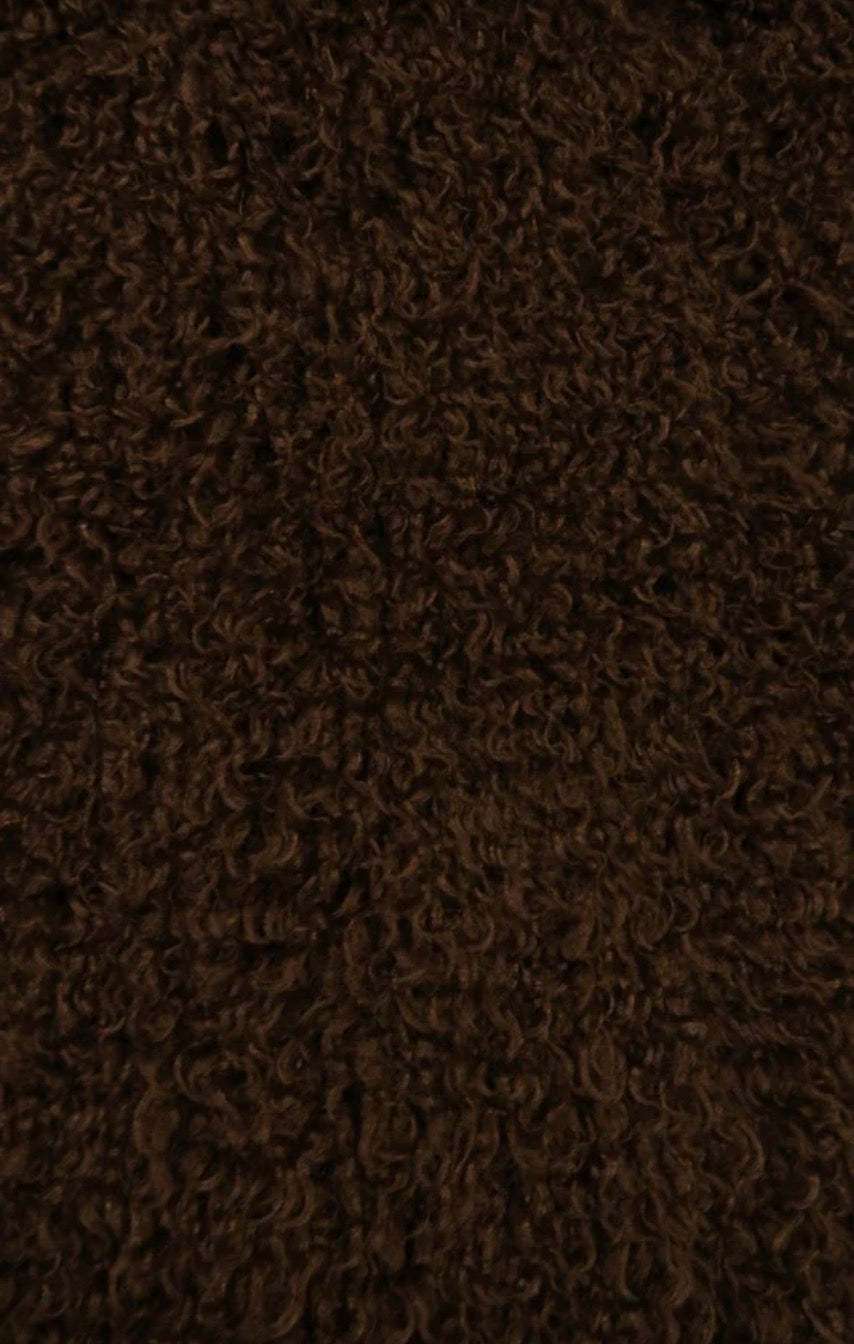 PRE-SALE Zahra Oversized Fur Tote Bag (Chocolate Brown Mongolian Fur)