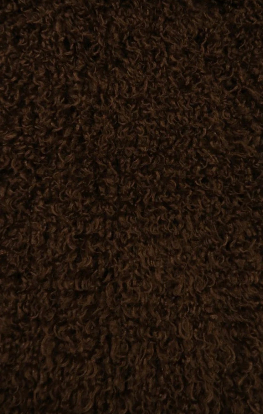 PRE-SALE Zahra Oversized Fur Tote Bag (Chocolate Brown Mongolian Fur)